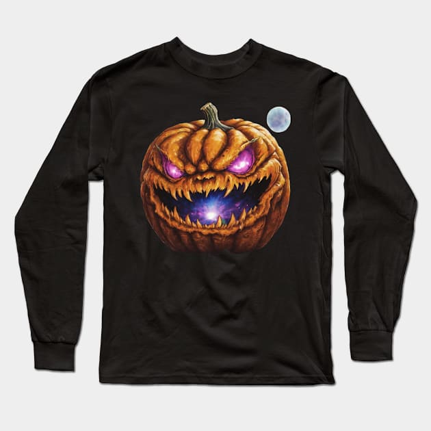 Halloween  illustrations month Long Sleeve T-Shirt by nonagobich